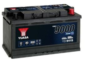 YUASA YBX9115 - Batería de arranque - YBX9000 AGM Start Stop Plus Batteries